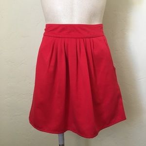 Classic Red A-Line Skirt Sz S